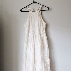 Altar’d State Onawei White Lace Maxi Dress